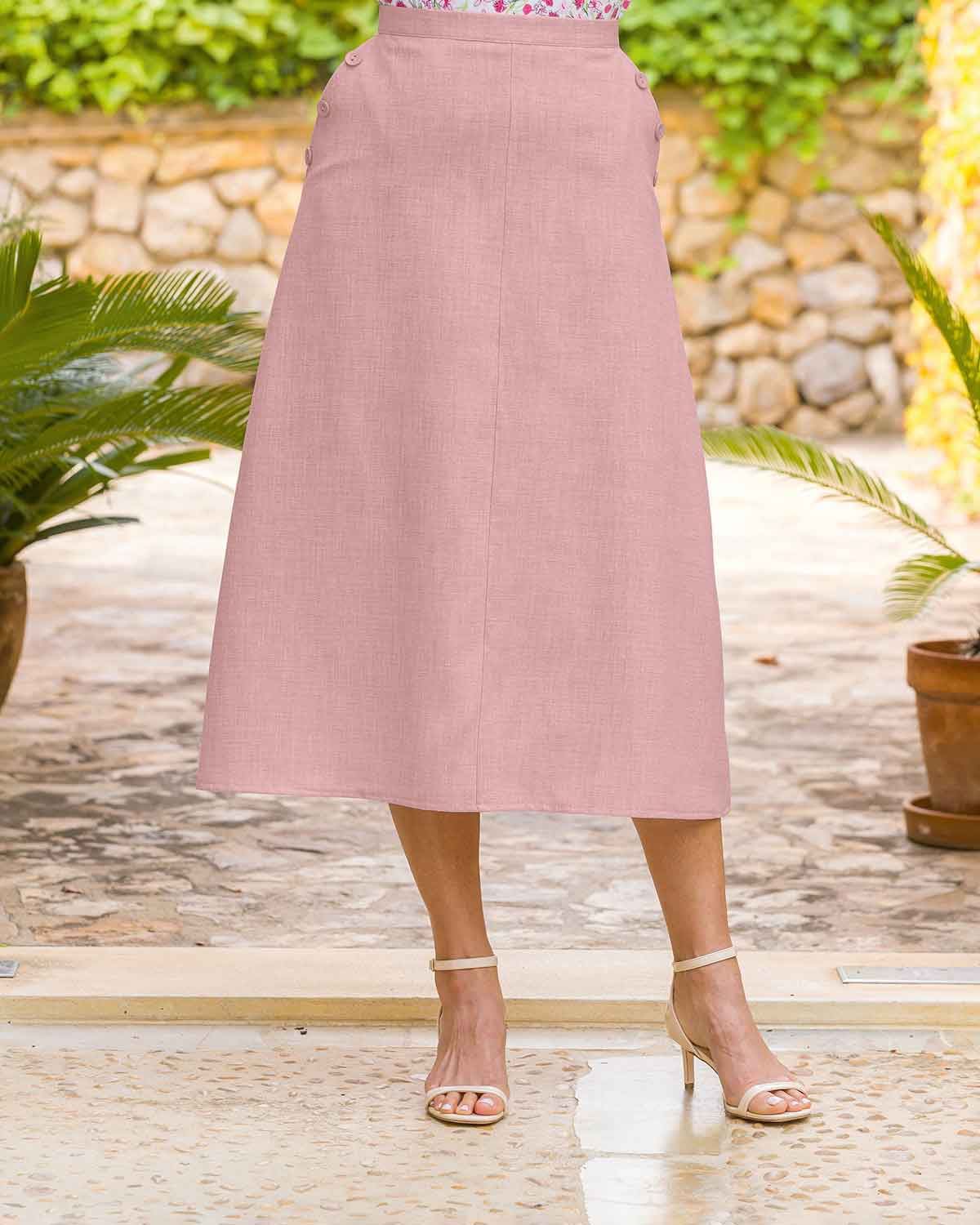 Zoe Easycare A Line Skirt - Clover - Country Collection