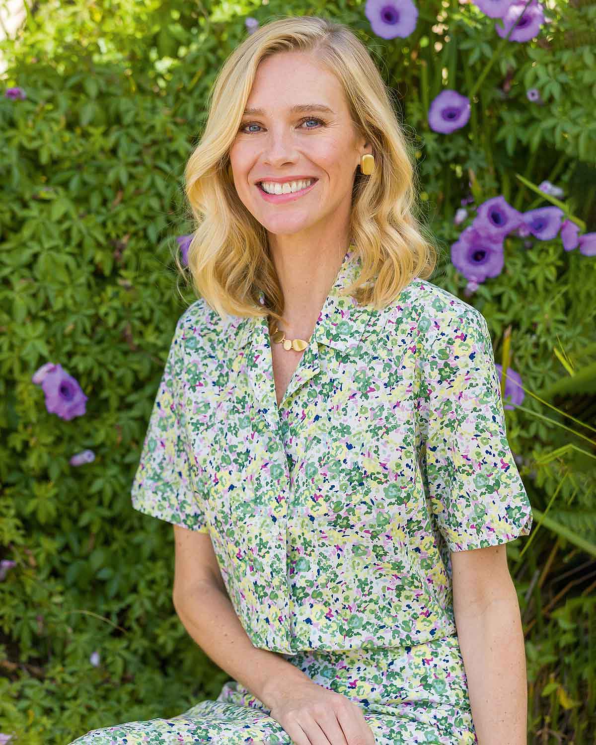 Bessie Floral Pure Cotton Short Sleeve Blouse - Image 2 - Country Collection