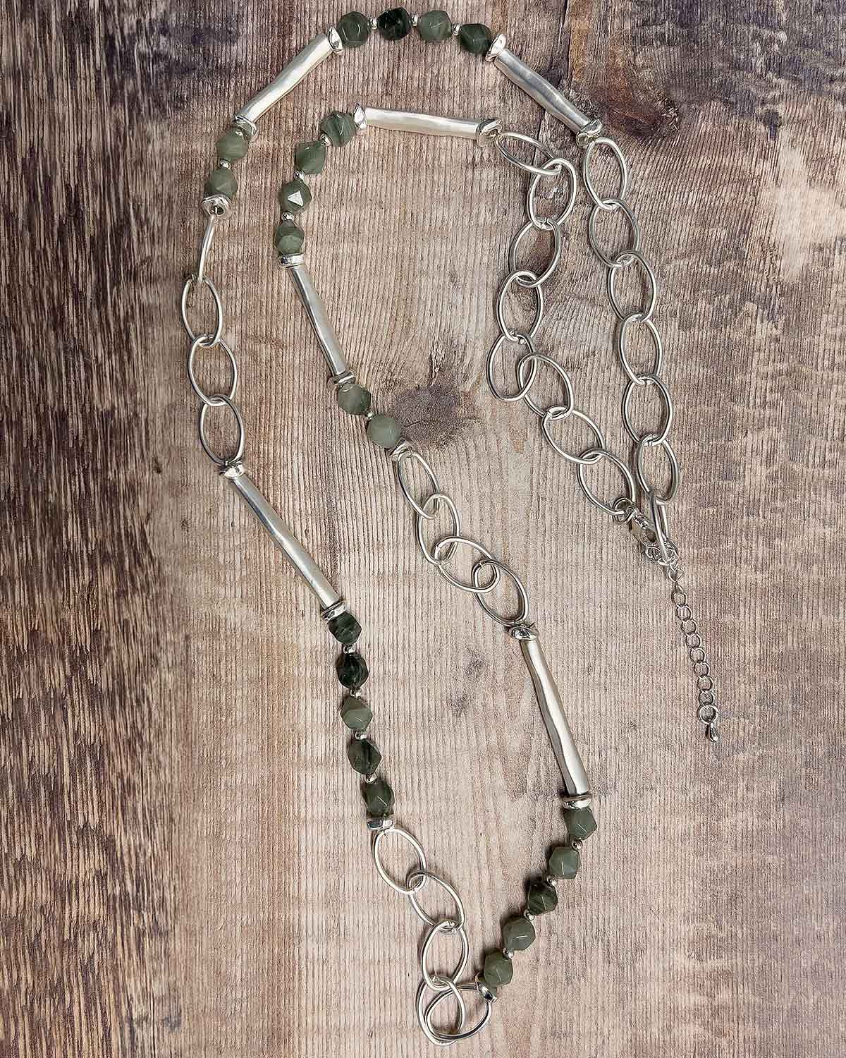 Cassie Ladies Beaded Silver Necklace - Country Collection
