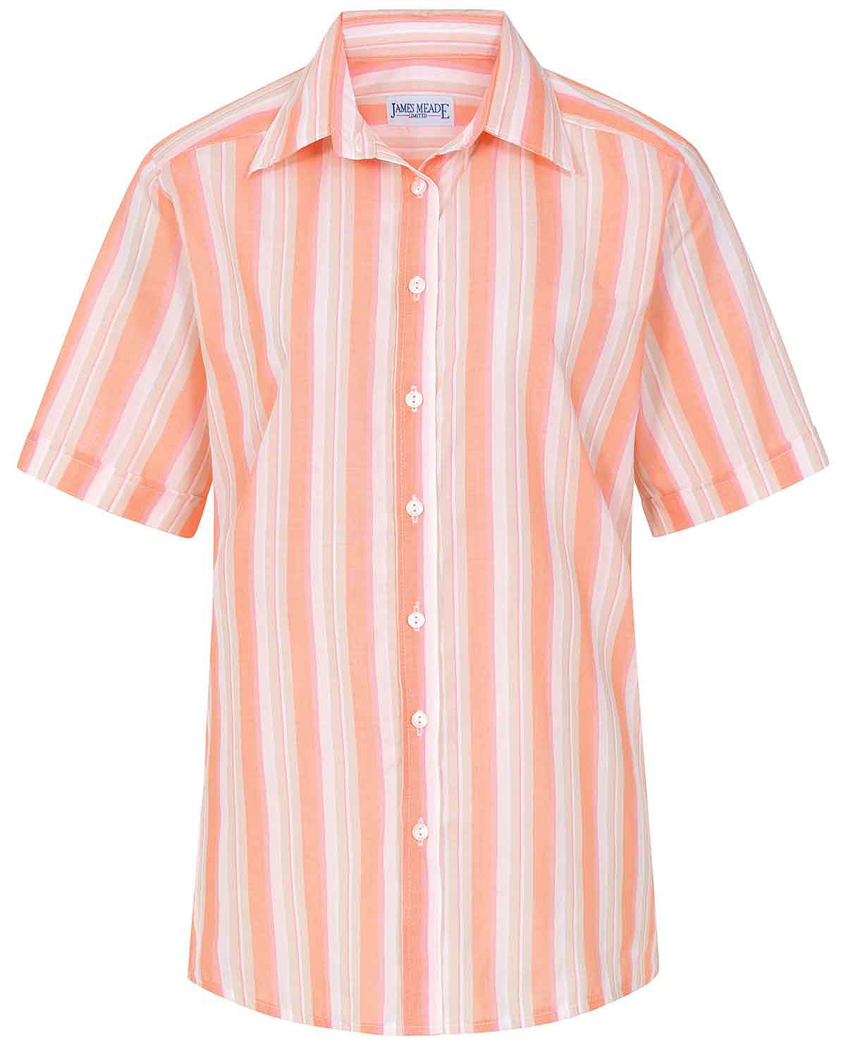 Hazel Striped Pure Cotton Short Sleeve Blouse - Image 3 - Country Collection