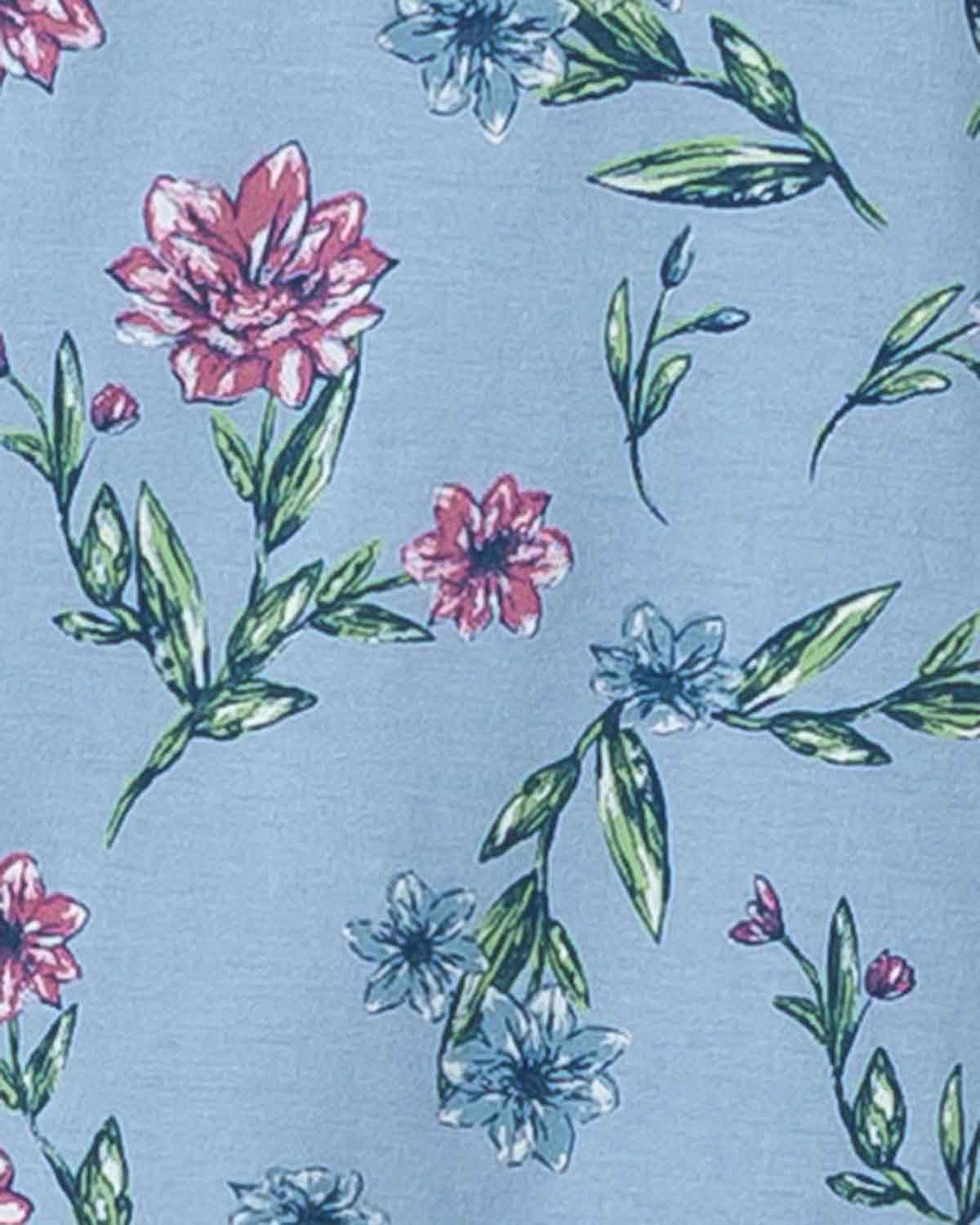 Caroline Floral Long Sleeve Cotton Jersey Nightdress - Image 4 - Country Collection