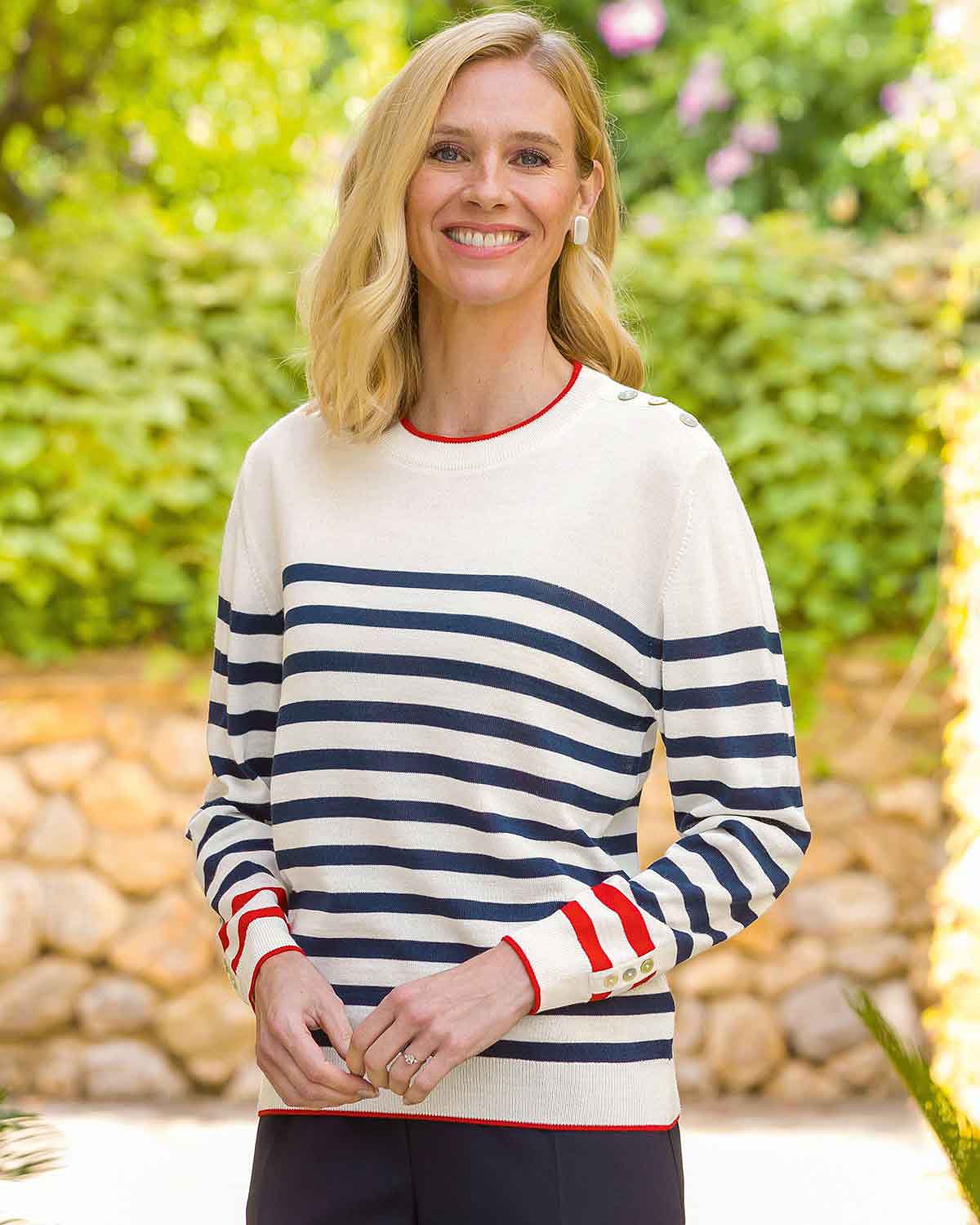 Wool Mix Cora Striped Jumper - Country Collection