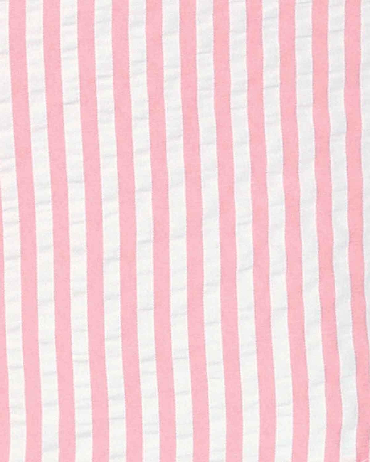 Maryanne Pink Striped Cotton Mix Short Sleeve Blouse - Image 4 - Country Collection