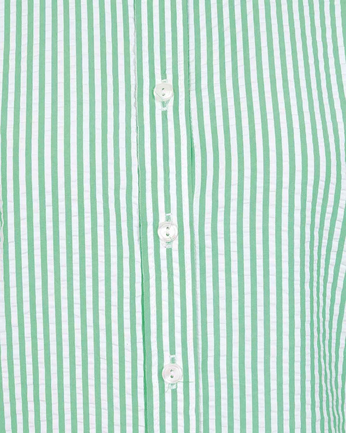 Maryanne Green Striped Cotton Mix Short Sleeve Blouse - Image 5 - Country Collection