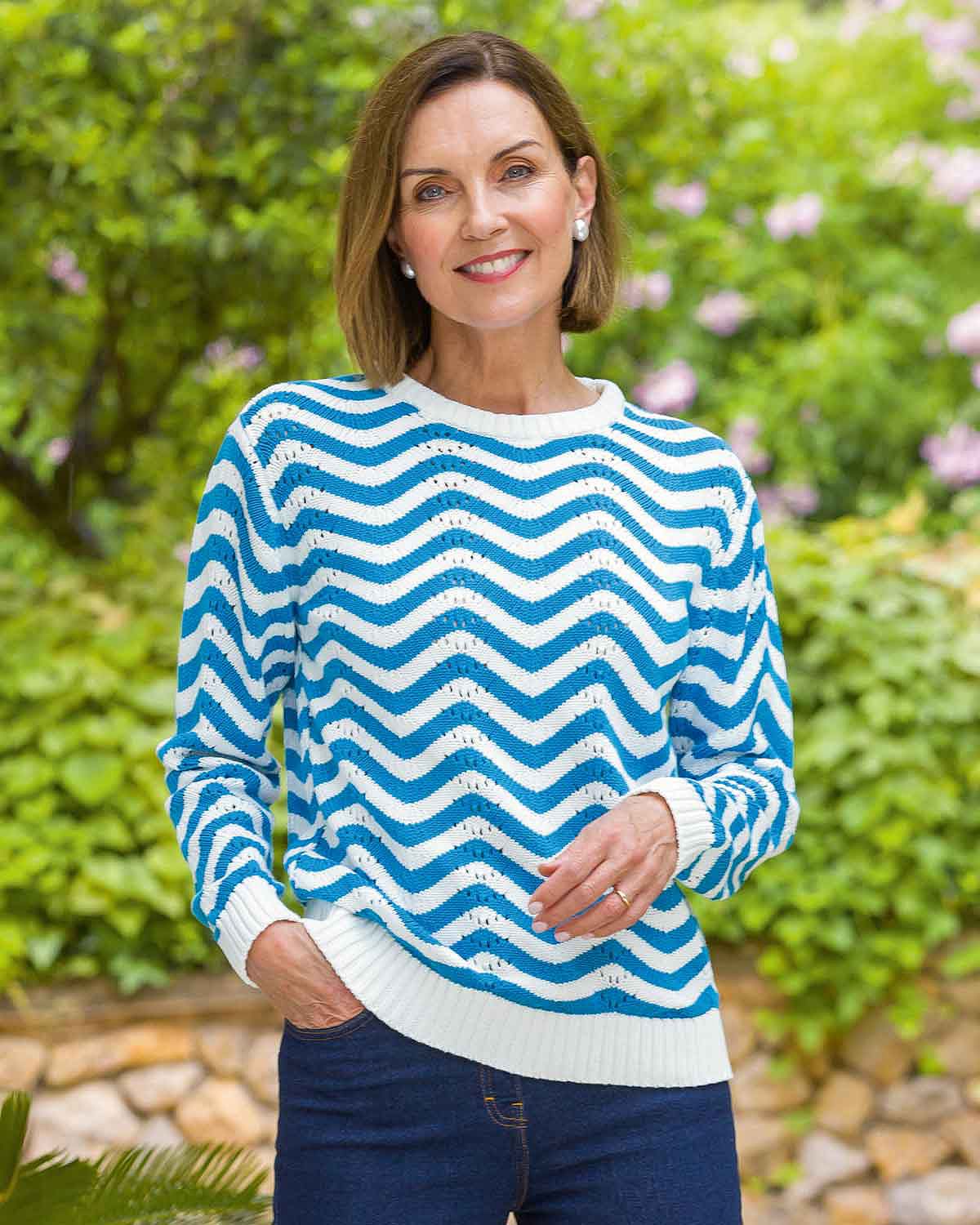 Cotton Dina Wave Affect Jumper - Country Collection