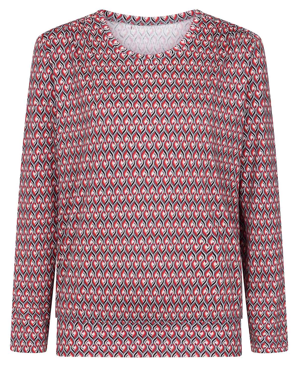 Alana Patterned Cotton Long Sleeve Blouson Top - Image 3 - Country Collection