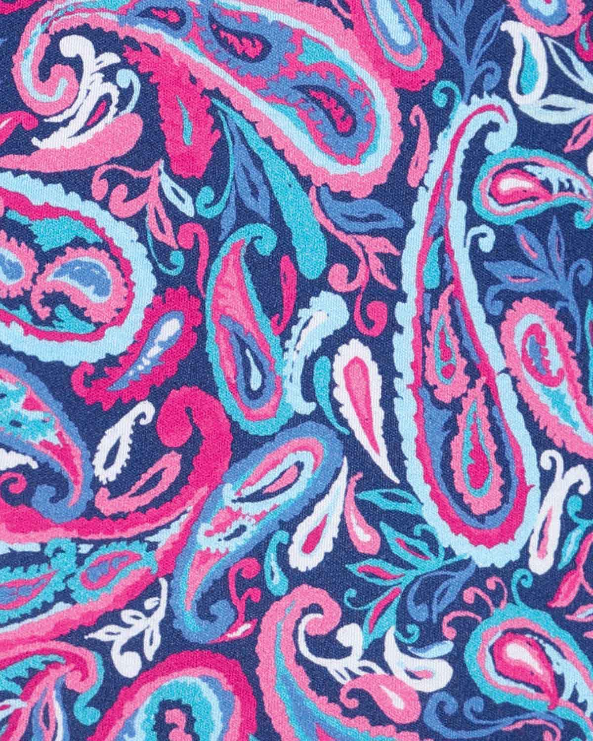 Pandora Patterned Cotton Long Sleeve Polo Top - Image 4 - Country Collection