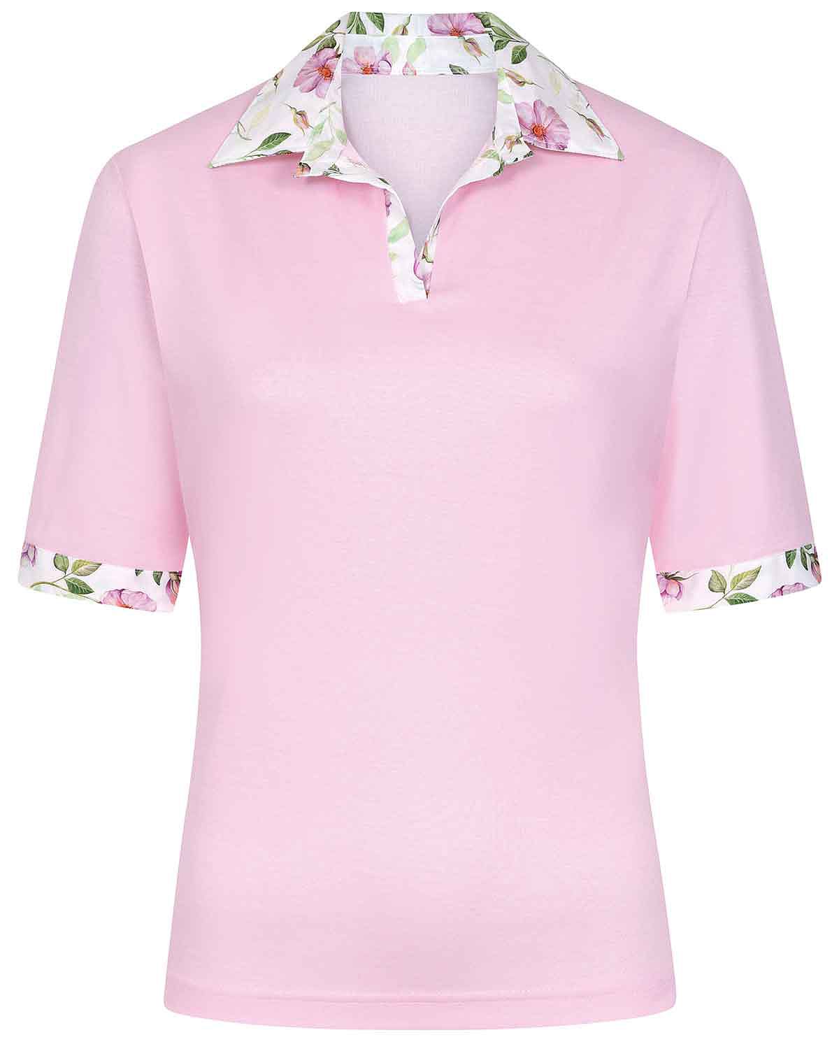Aurora Trimmed Short Sleeve Cotton Polo Top - Image 3 - Country Collection
