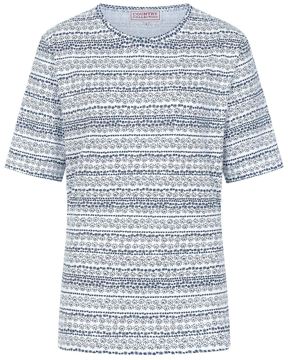 Penelope Patterned Short Sleeve Cotton Leisure Top - Image 3 - Country Collection