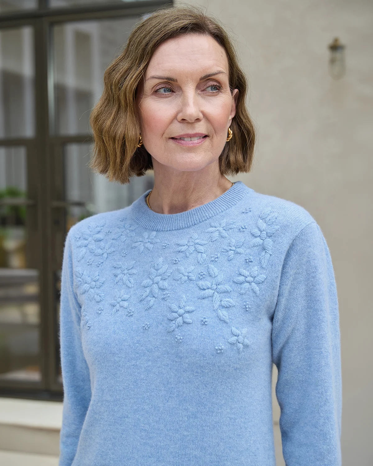 Lizzy Embroidered Pure Lambswool Jumper
