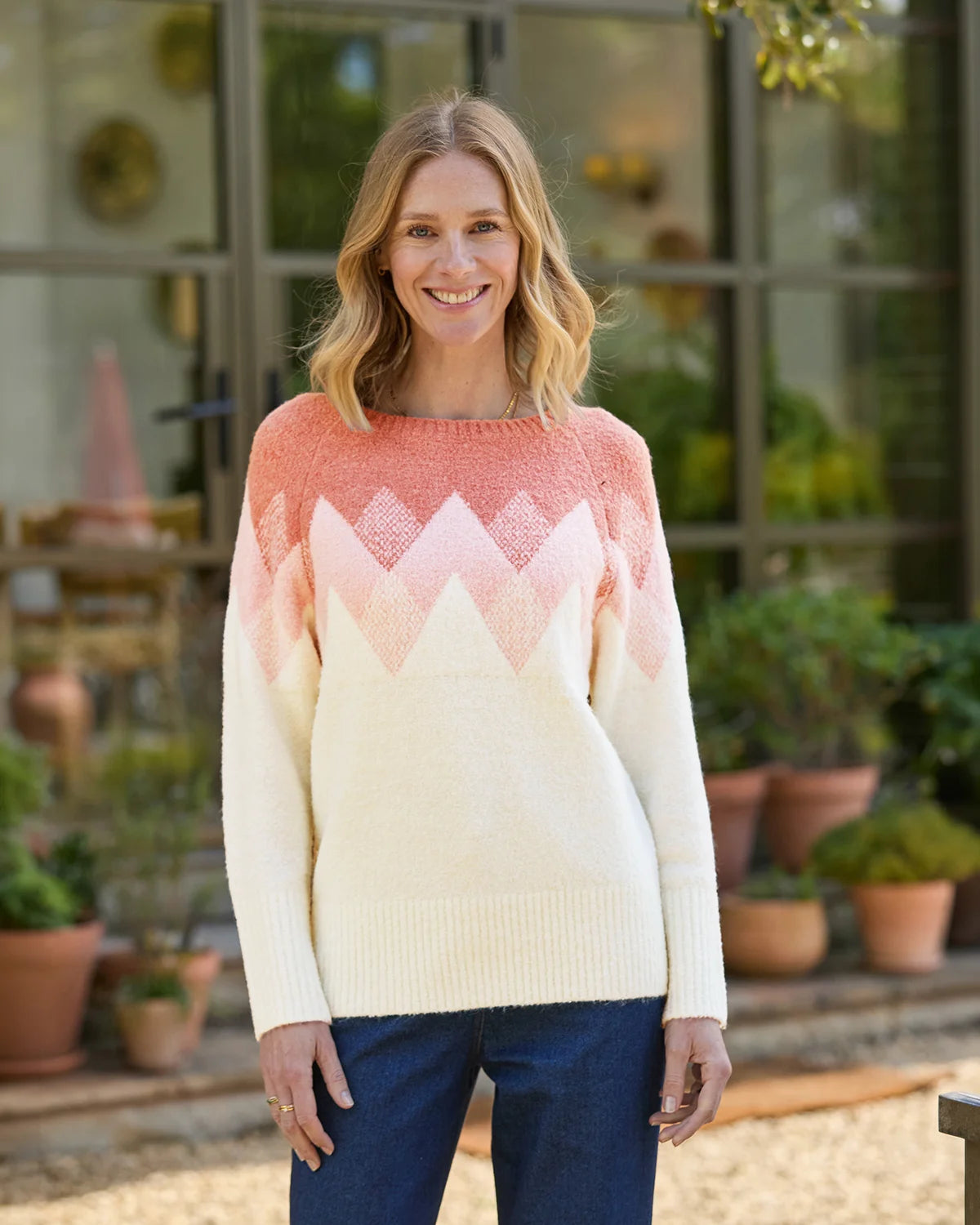 Luella Raglan Sleeve Patterned Jumper