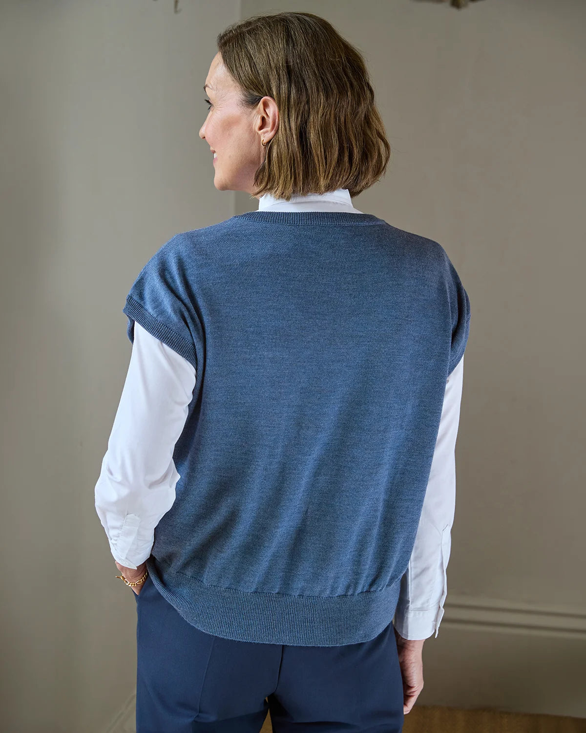 Lynette V Neck Merino Wool Slipover