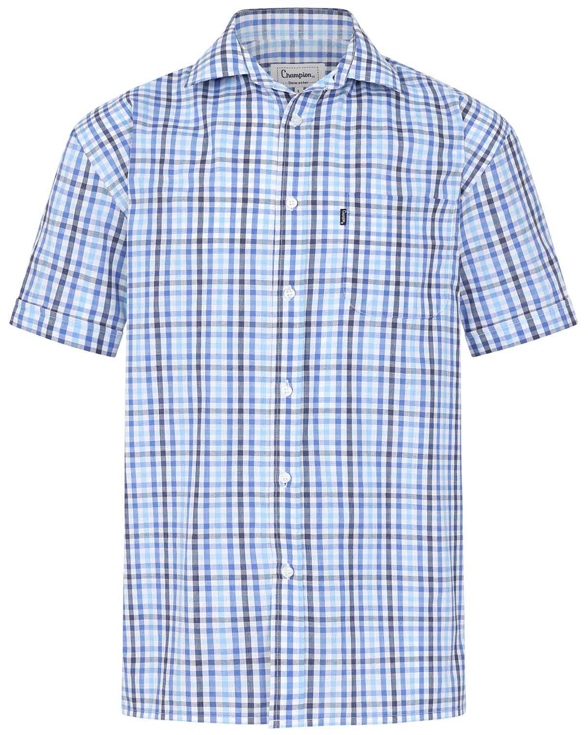Doncaster Mens Short Sleeve Casual Check Shirt - Image 2 - Country Collection