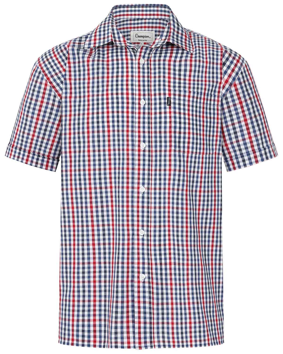 Hyde Mens Short Sleeve Casual Check Shirt  - Image 2 - Country Collection
