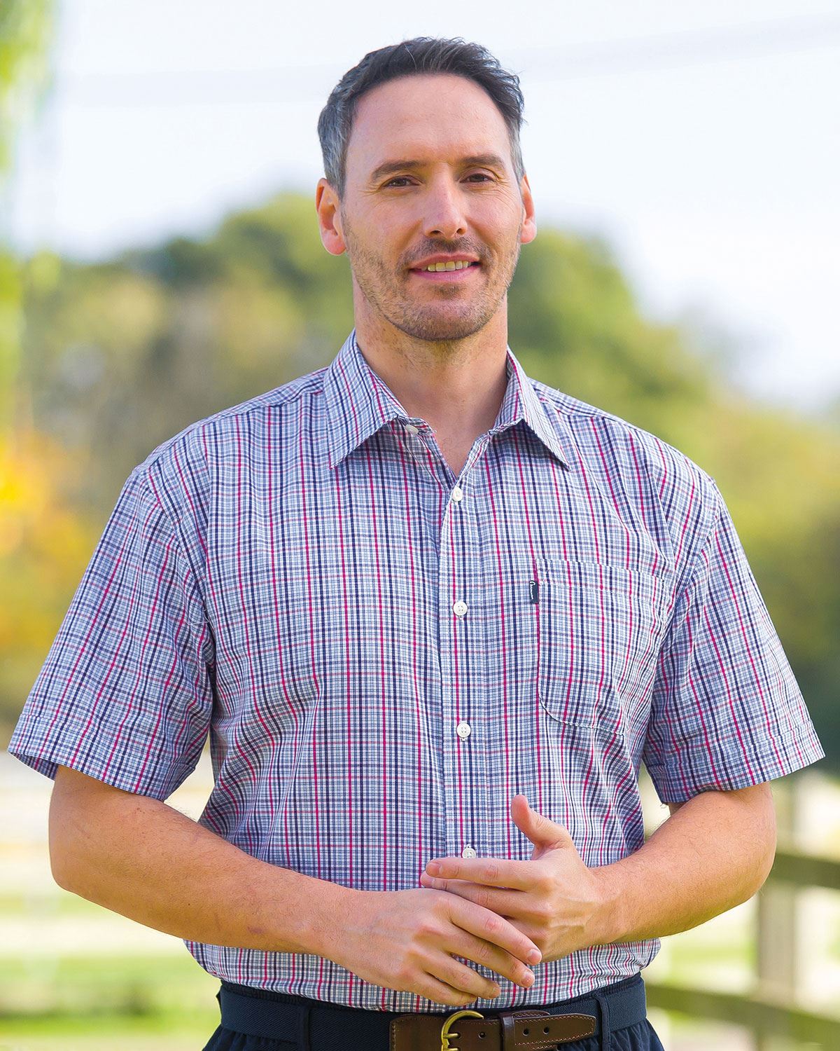 Poole Mens Short Sleeve Casual Check Shirt - Country Collection
