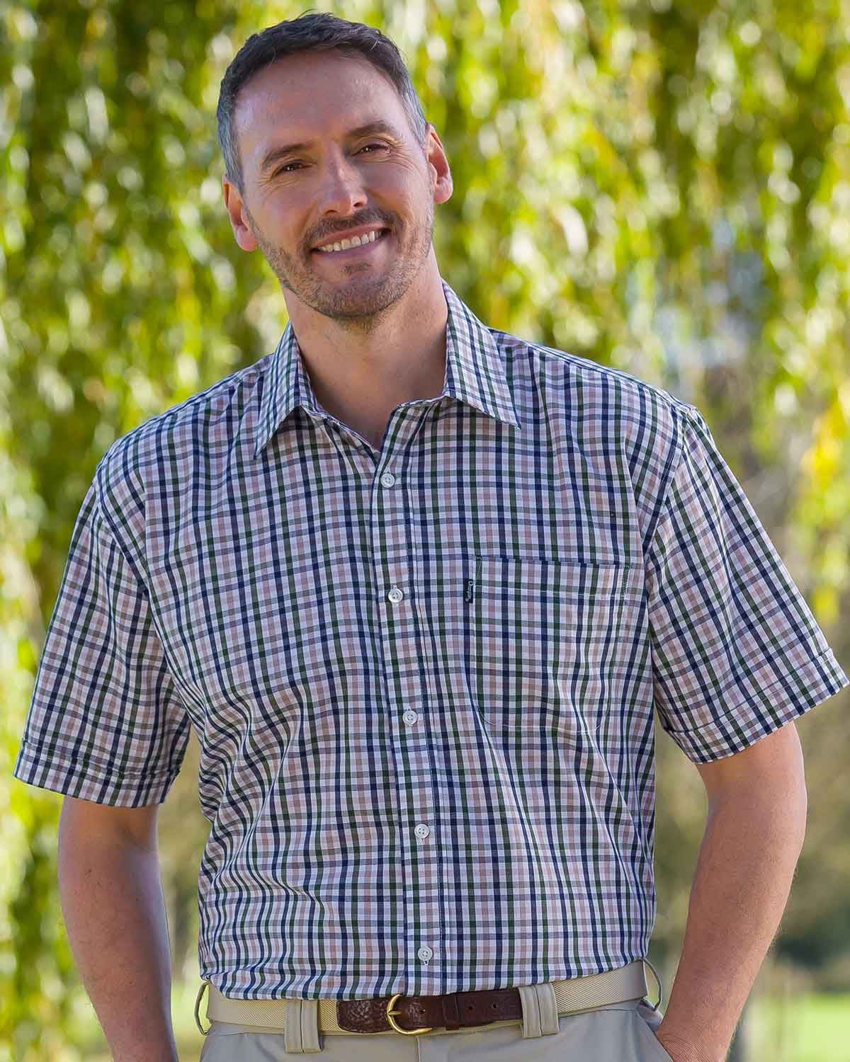 Ripon Mens Short Sleeve Casual Check Shirt - Country Collection