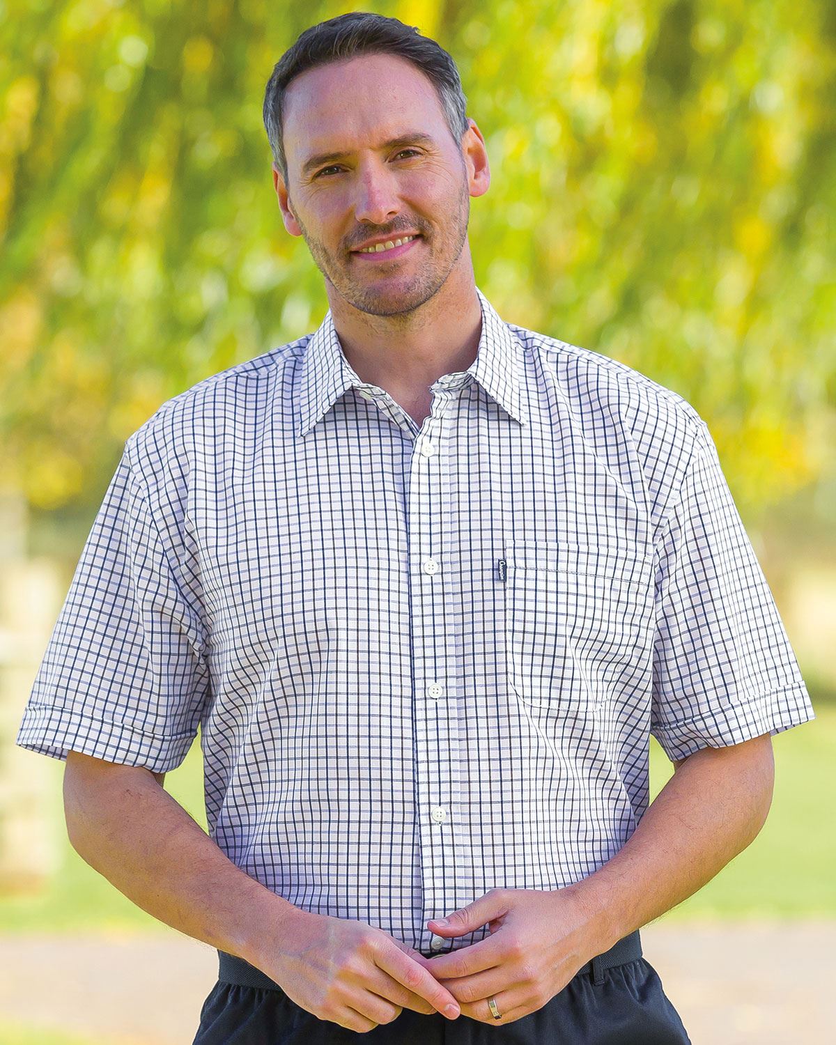 Swansea Mens Short Sleeve Casual Check Shirt - Country Collection