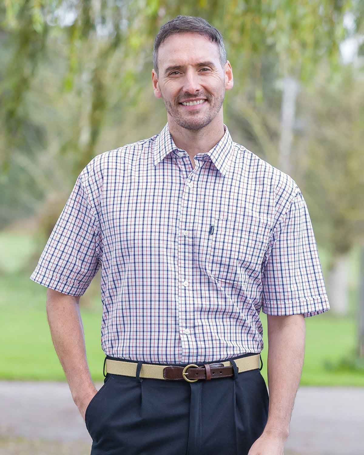 Whitstable men's Short Sleeve Casual Check Shirt - Image 2 - Country Collection