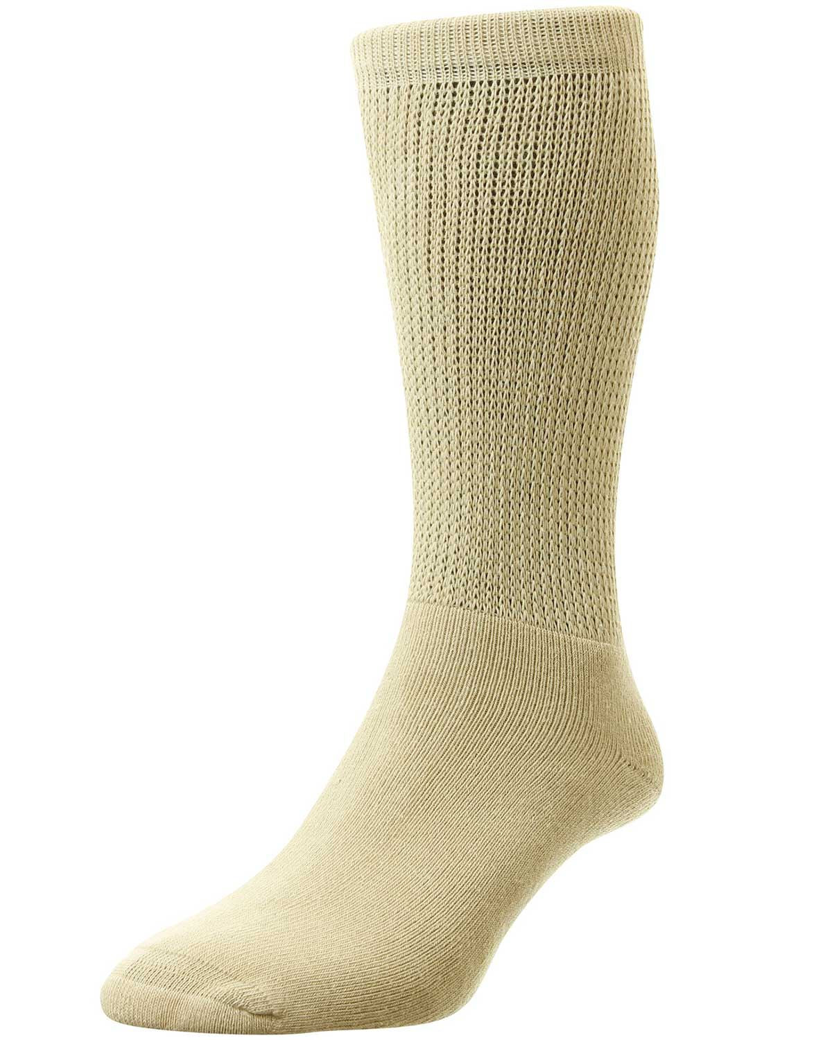 Mens Diabetic Sock - Beige - Country Collection