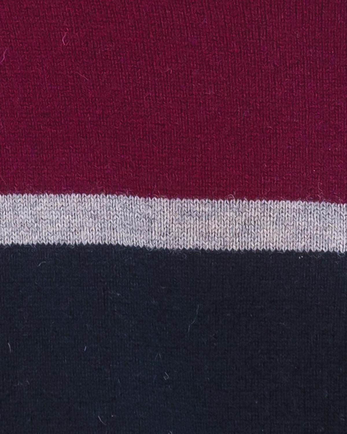Duncan Colour Block Crew Neck Lambswool Jumper Mens - Image 2 - Country Collection
