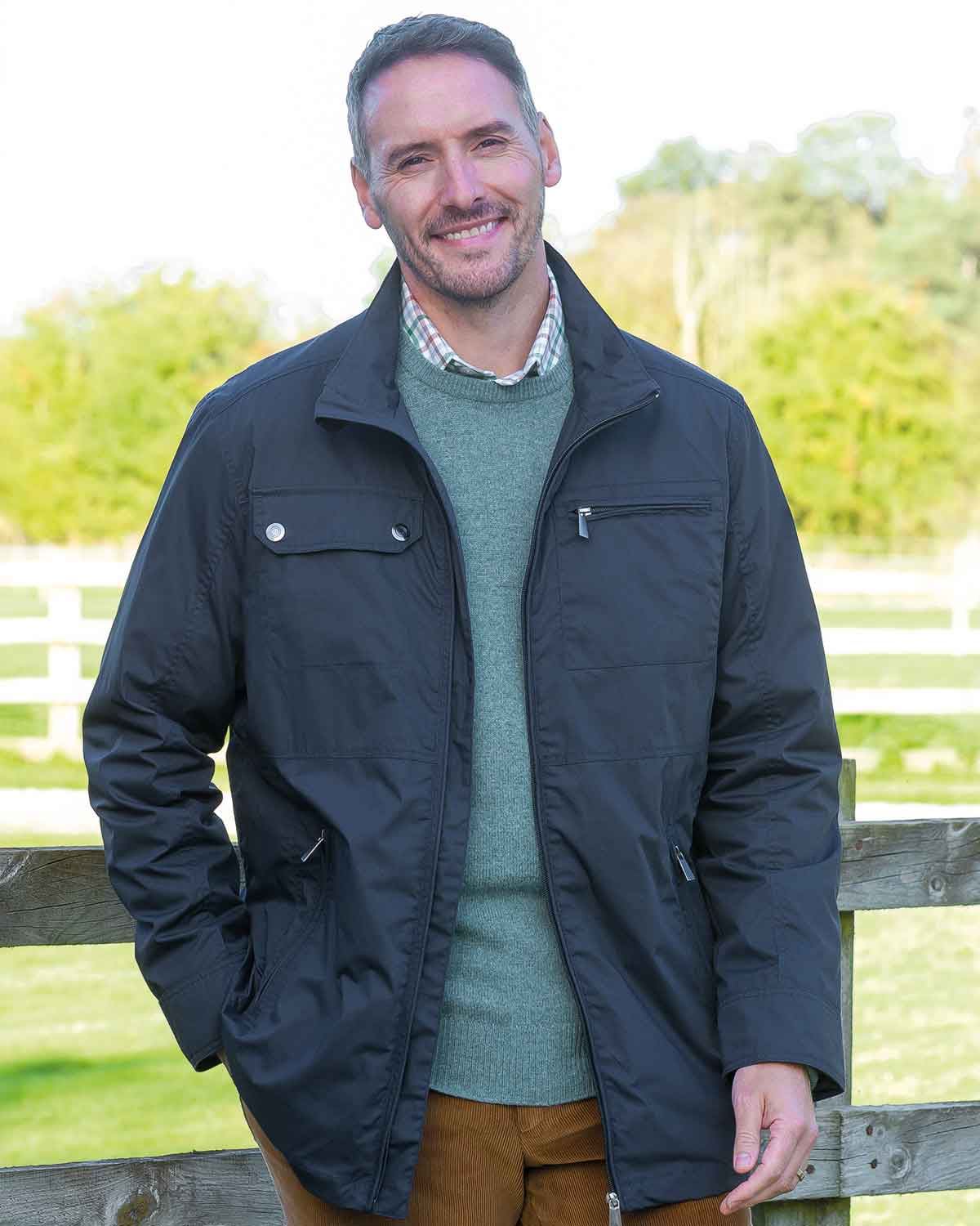 Snowdon Lightweight Cotton Jacket - Navy - Country Collection