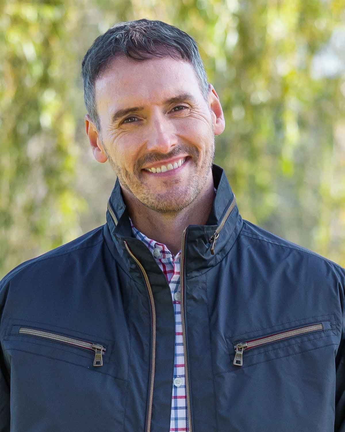 men's Desmond Showerproof Navy Coat - Image 2 - Country Collection