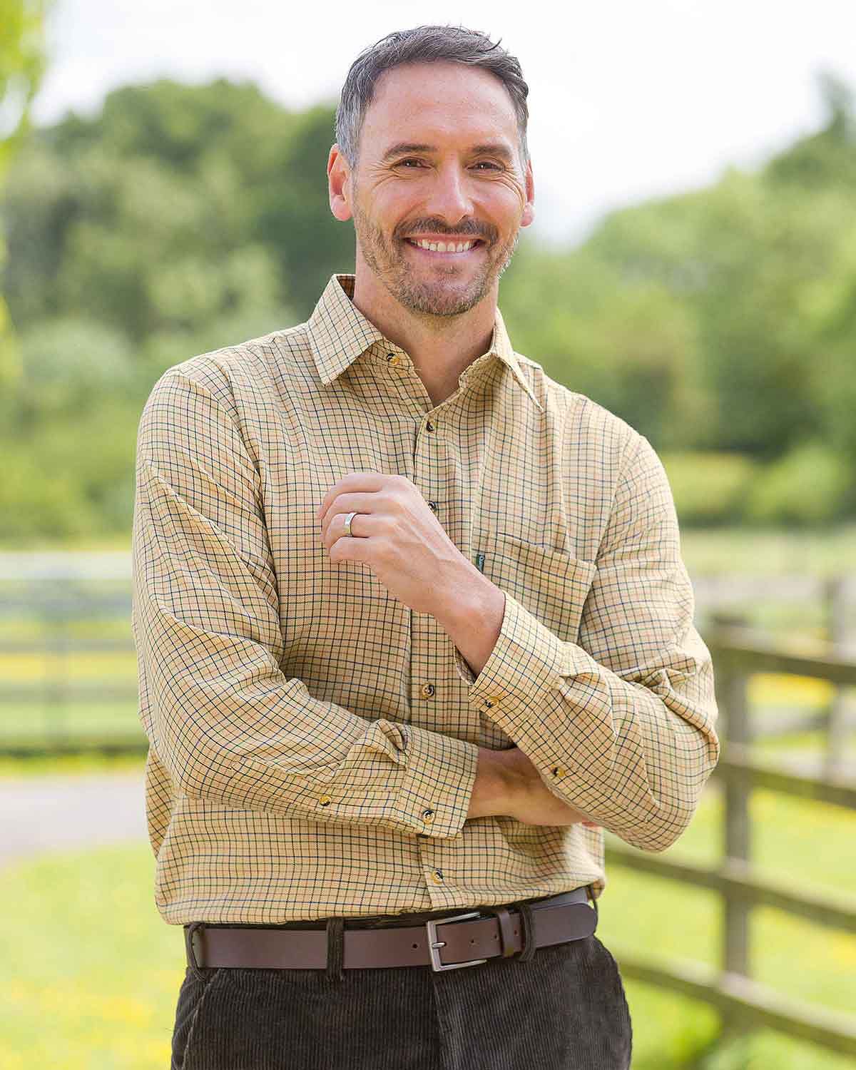 Mens Long Sleeve Casual Check Shirt - Cartmel - Country Collection