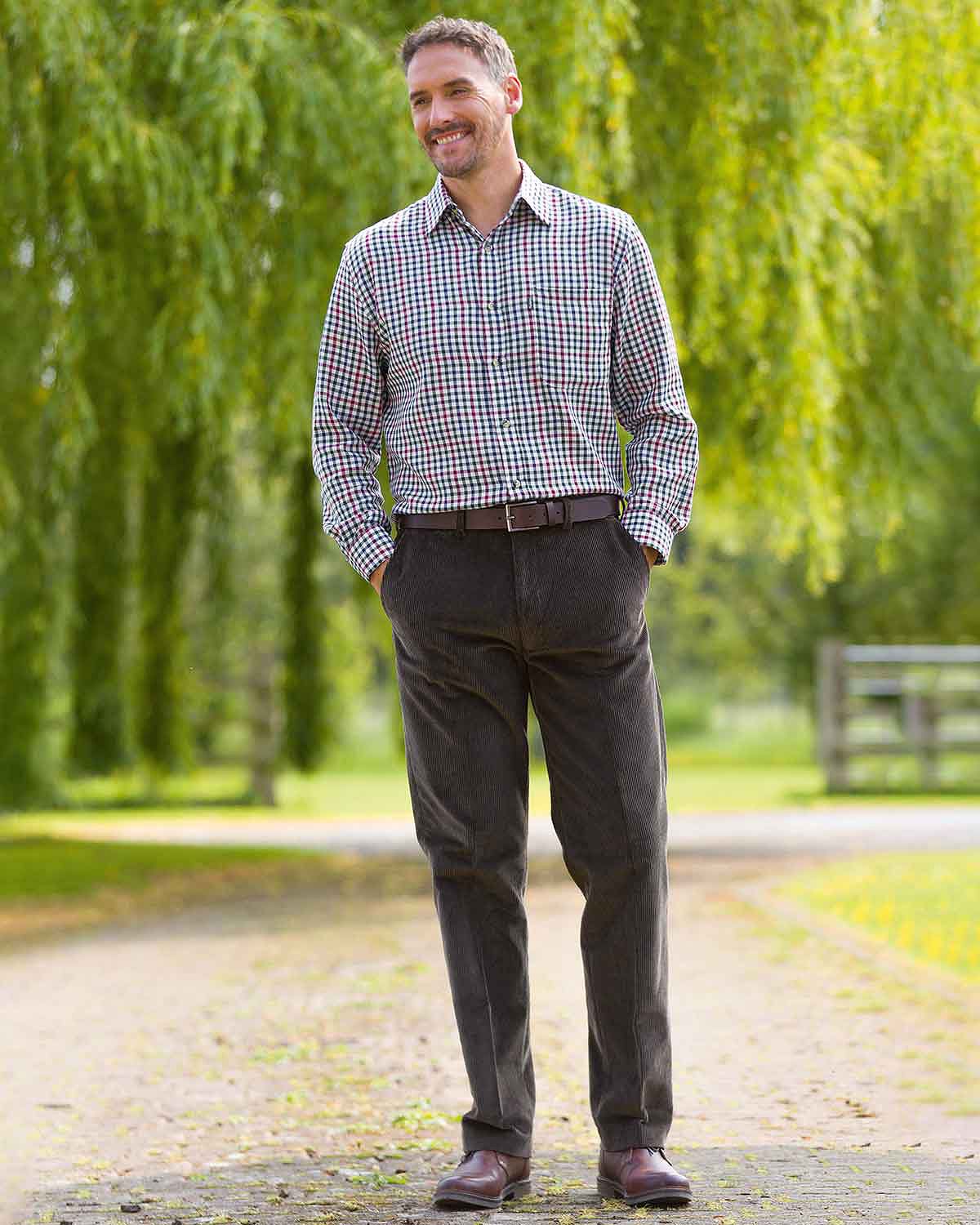Milton Mens Long Sleeve Casual Check Shirt - Image 2 - Country Collection