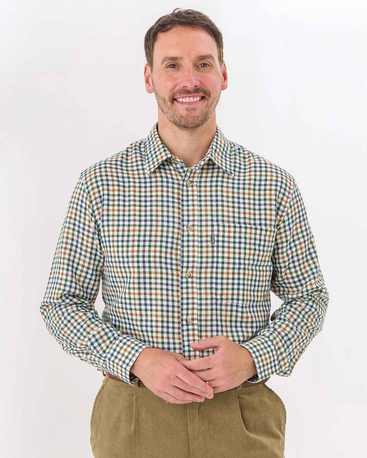 Mens Long Sleeve Casual Check Shirt - York - Country Collection
