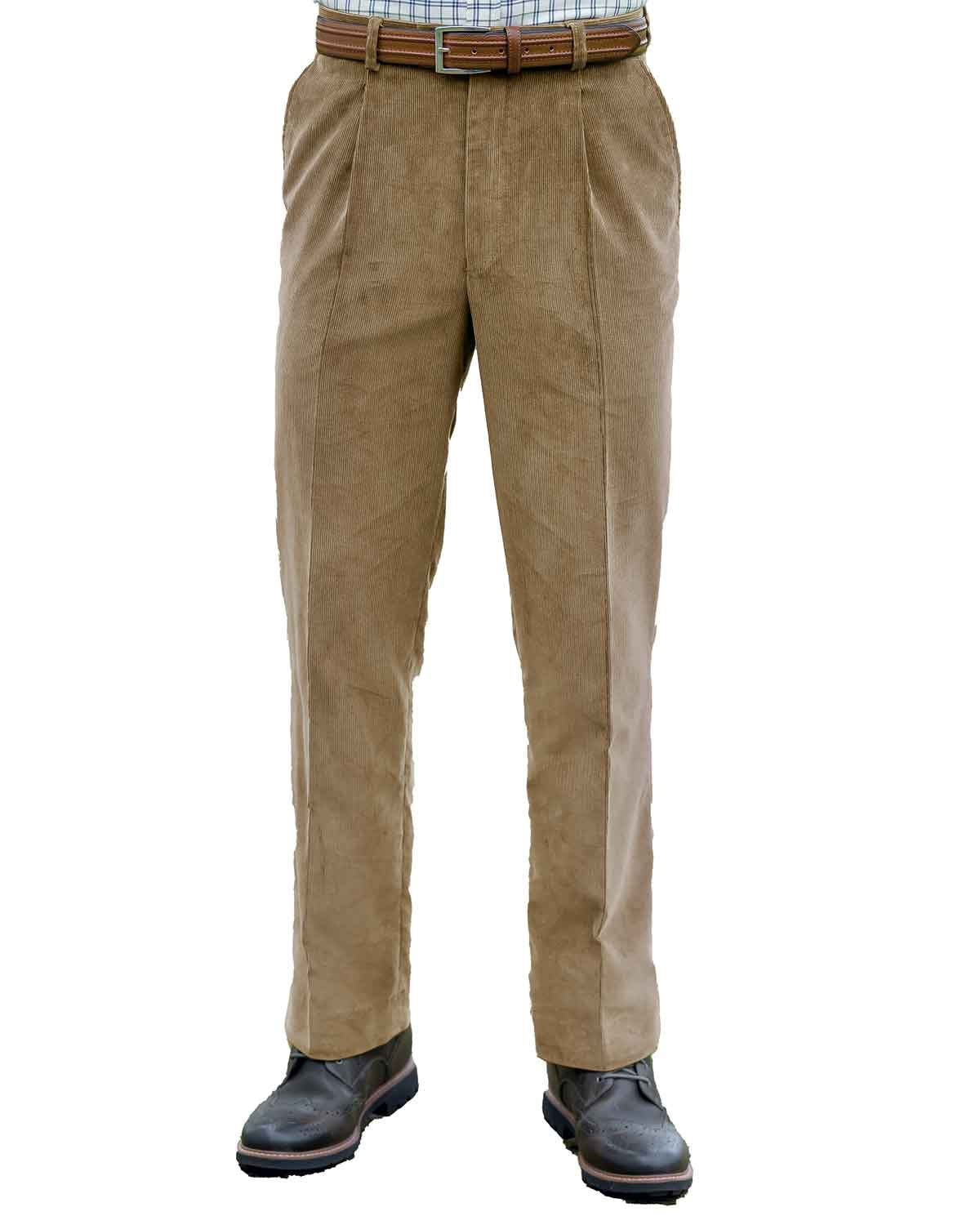 Needlecord Trousers  Mens - Pale Brown - Country Collection