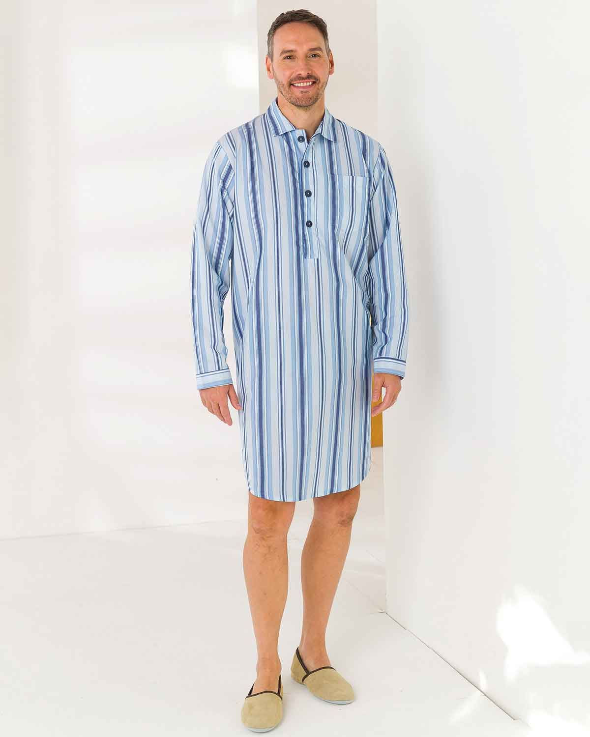 Westminster Striped Polycotton Nightshirt - Country Collection