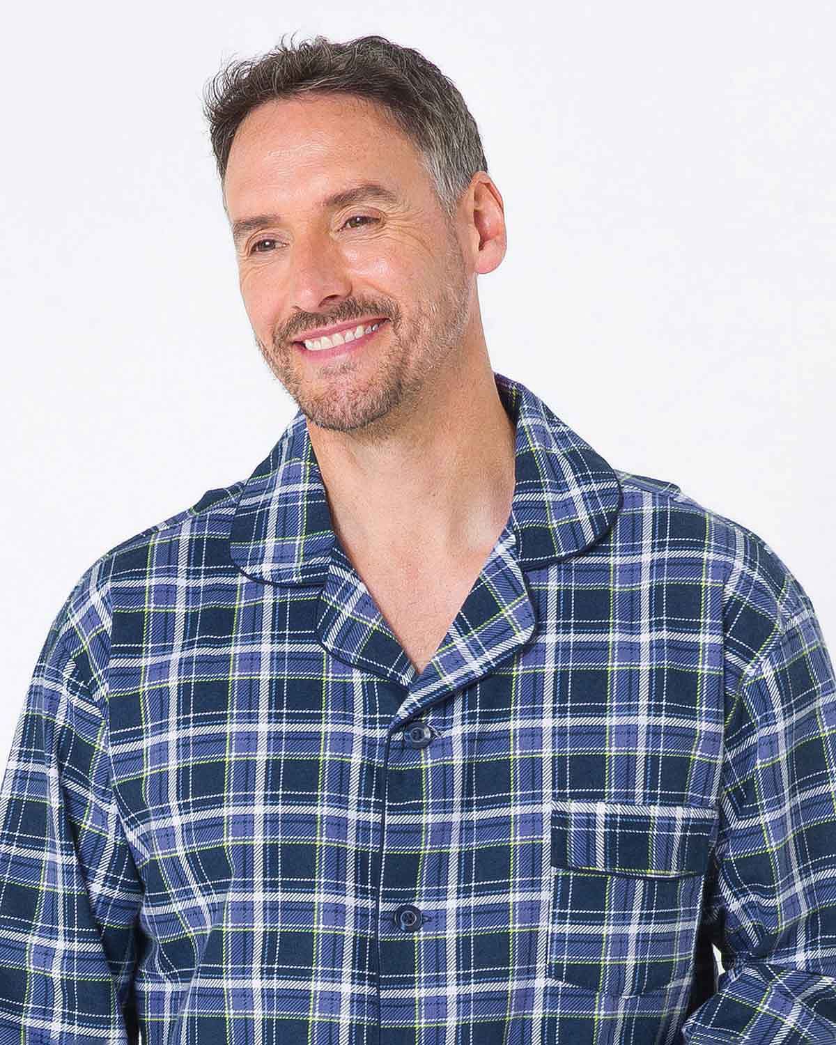 Scott Brushed Cotton Checked Pyjamas - Image 2 - Country Collection