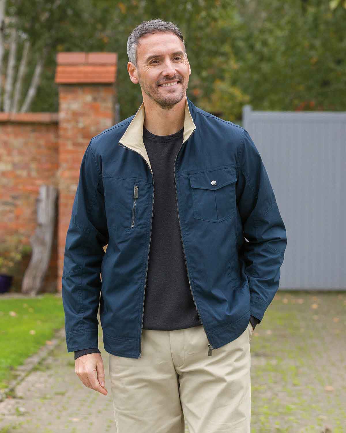 Edward Lightweight Navy Pure Cotton Coat - Country Collection
