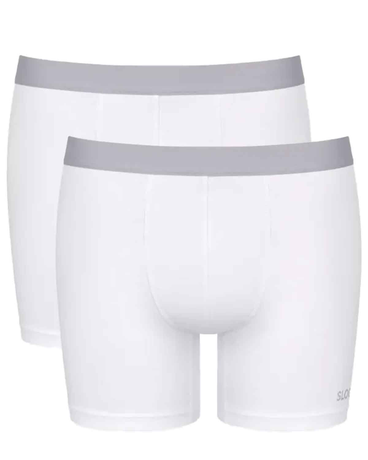 Mens Sloggi Boxer Shorts 2 Pair Pack - White - Country Collection