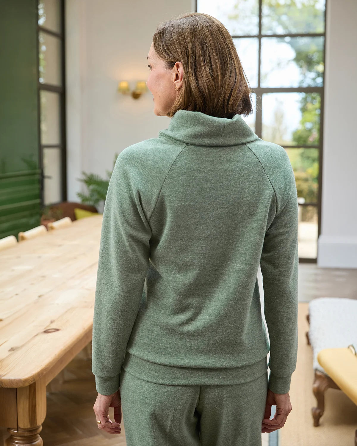 Meadow Fleece Leisure Cowl Neck Sweatshirt