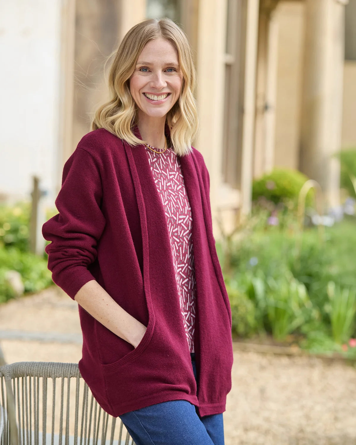 Sienna Edge to Edge Cardigan - Merlot