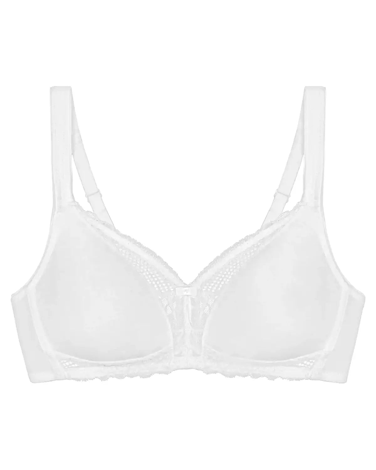 Triumph Modern Lace & Cotton Non-Wired Bra - White