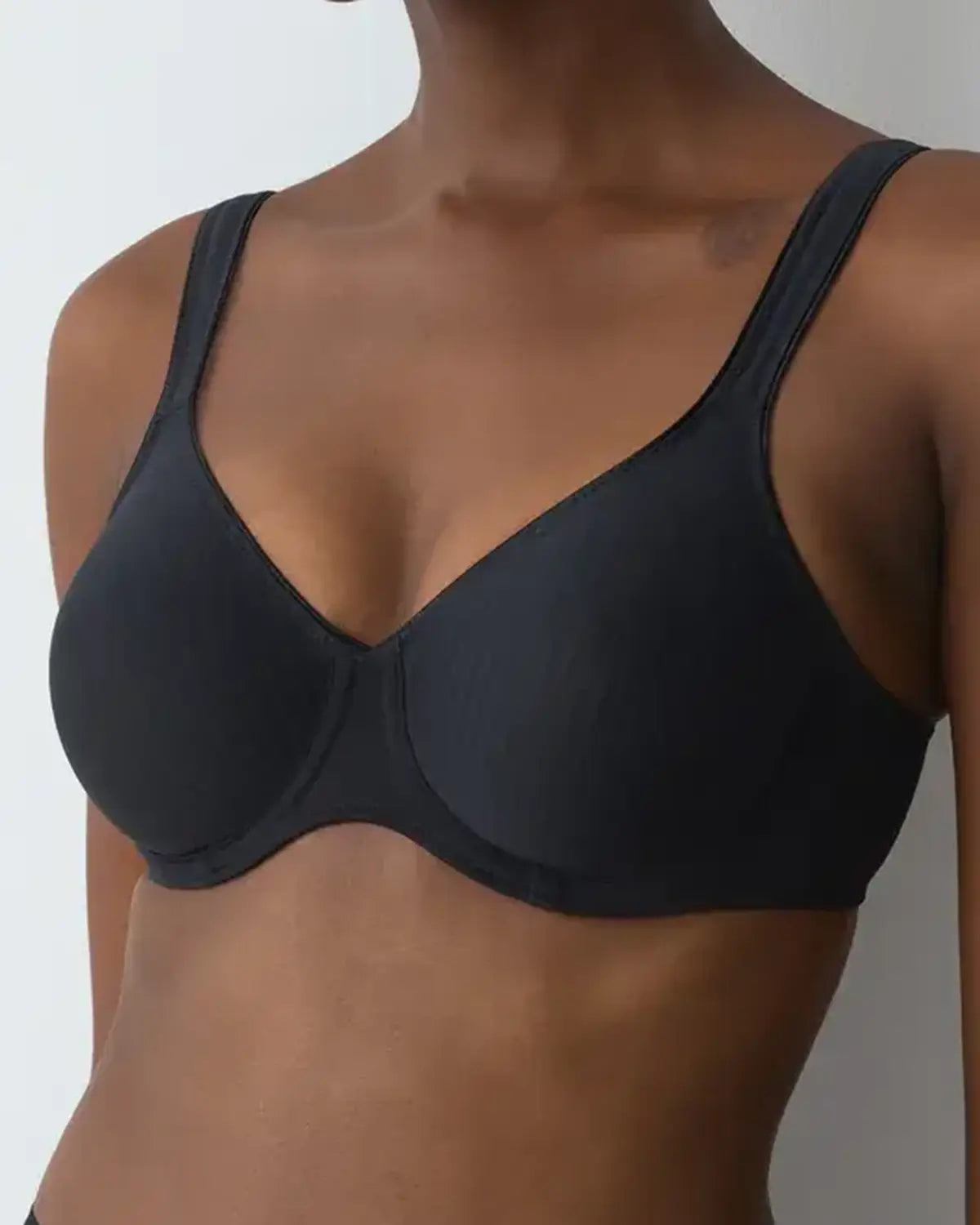 Triumph Modern Underwired Soft Cotton Bra - Black