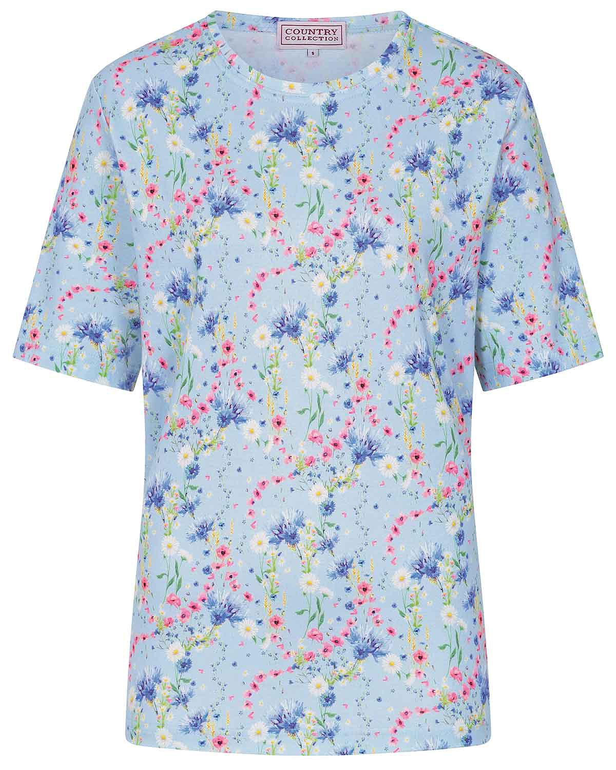 Lillie Floral Short Sleeve Cotton Leisure Top - Image 3 - Country Collection
