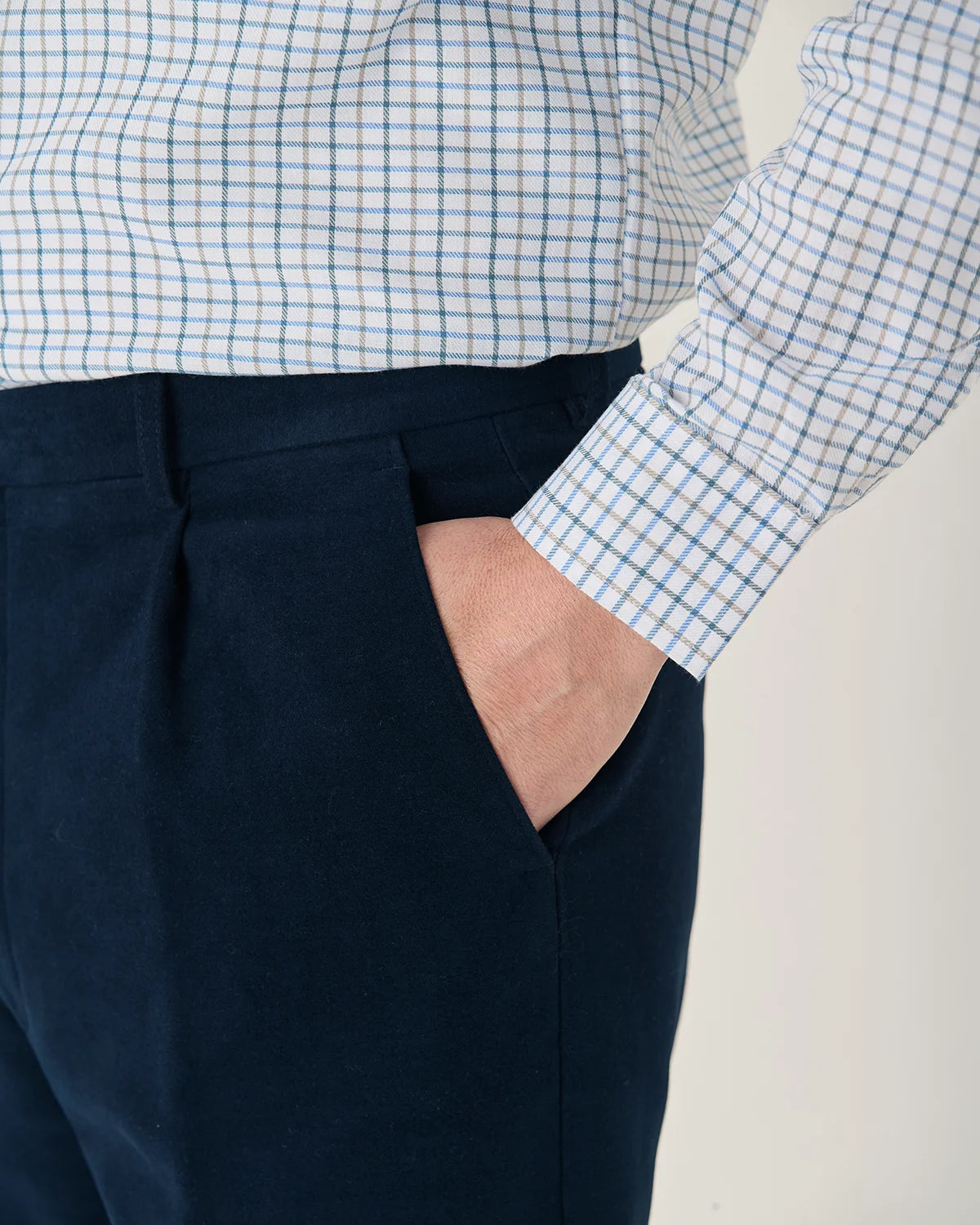 Moleskin Trousers Mens - Navy