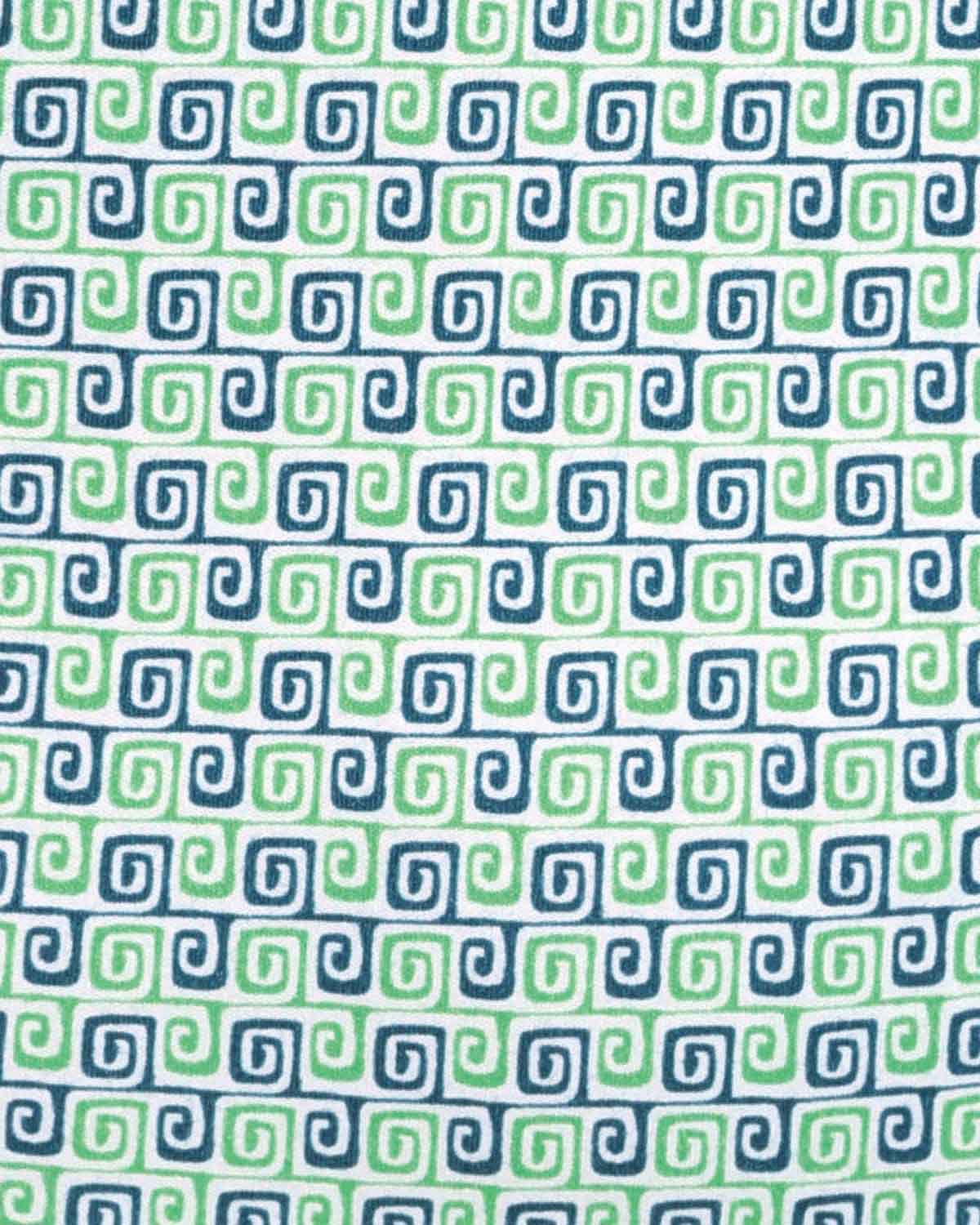 Olive Patterned Cotton Long Sleeve Polo Top - Image 4 - Country Collection