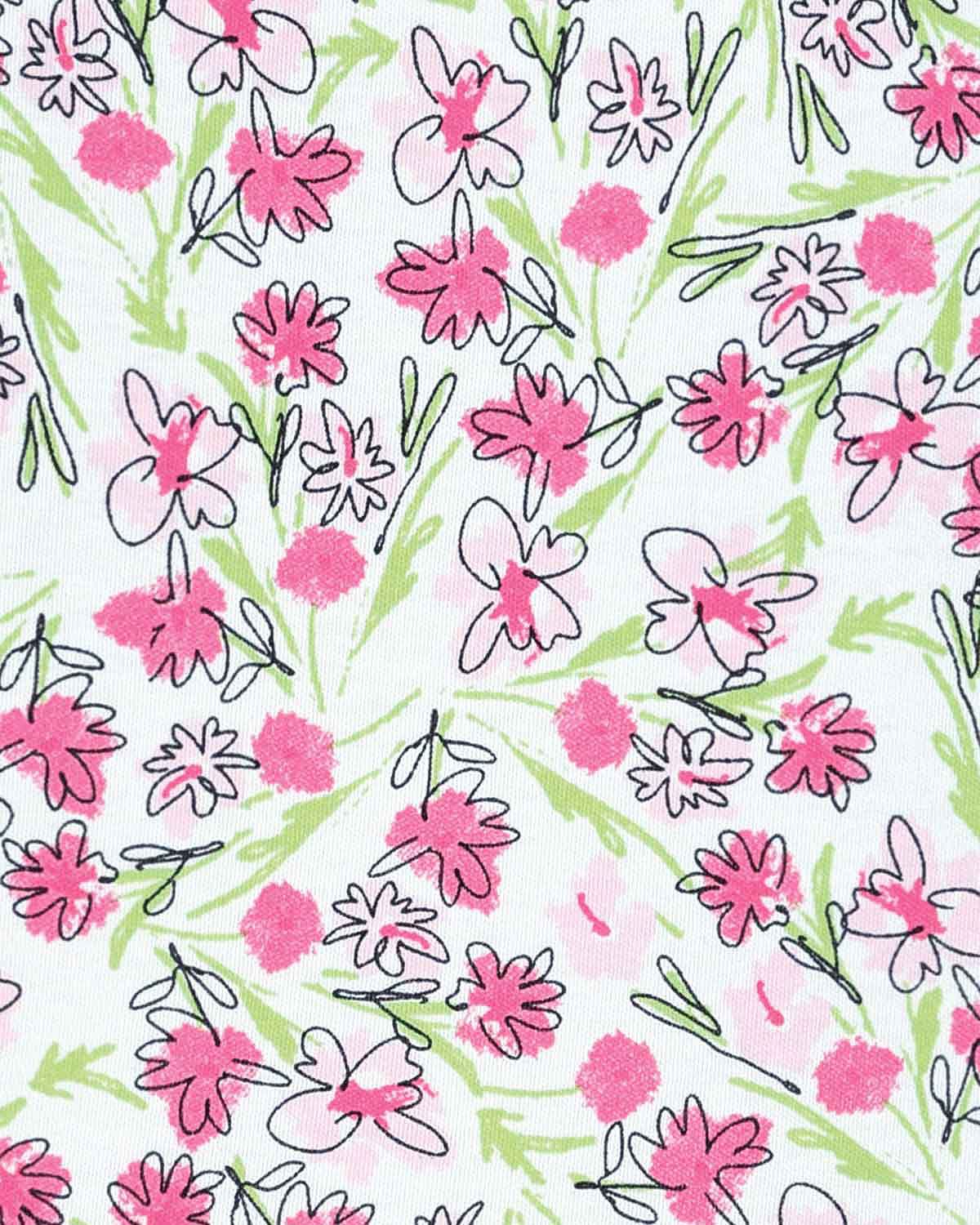Violet Floral Short Sleeve Cotton Leisure Top - Image 4 - Country Collection