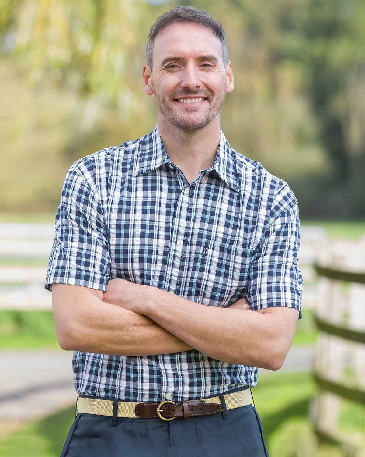 Mens Croyde Short Sleeve Cotton Seersucker Shirt- Blue - Country Collection