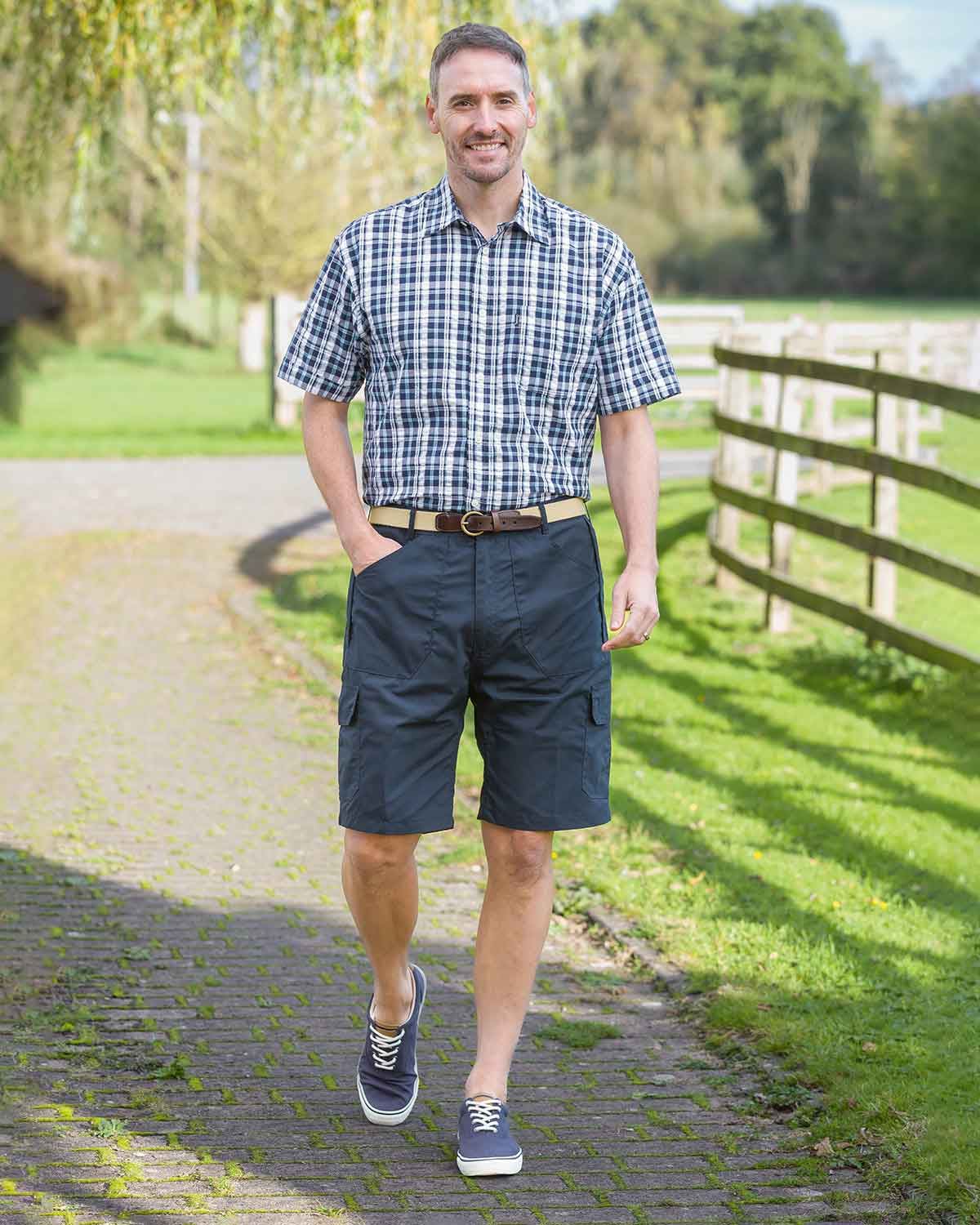 Mens Croyde Short Sleeve Cotton Seersucker Shirt - Image 3 - Country Collection