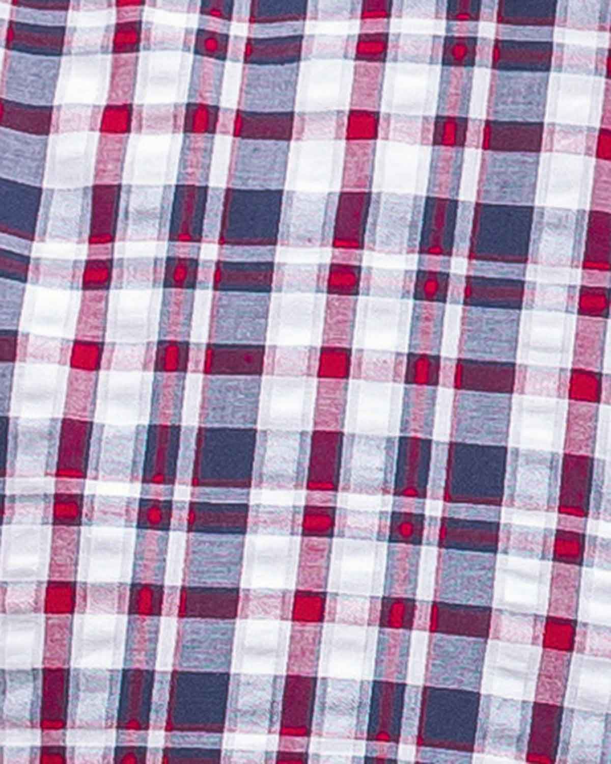 Mens Croyde Cotton Short Sleeve Cotton Seersucker Shirt - Image 4 - Country Collection