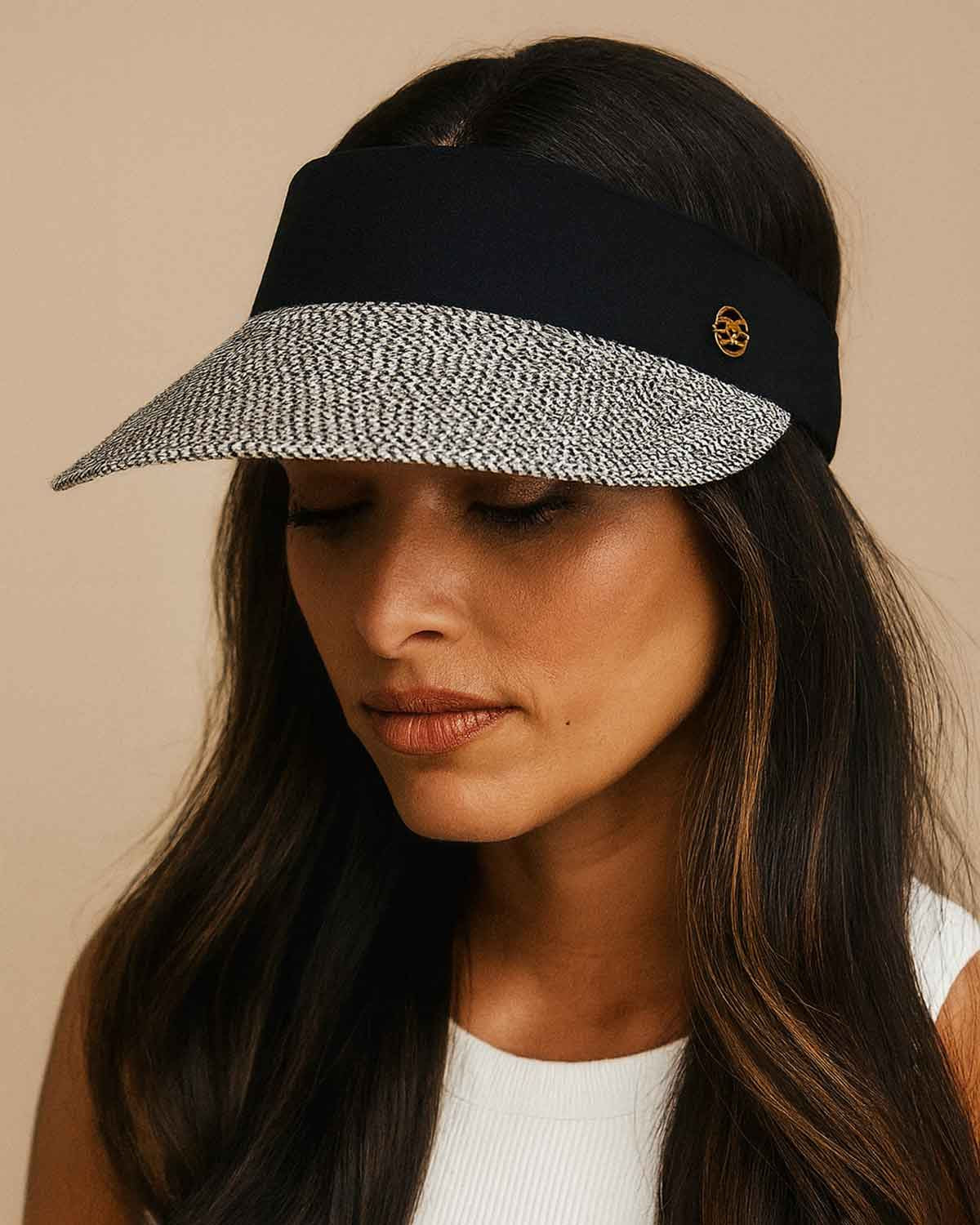 Ladies Sun Visor- Black - Country Collection