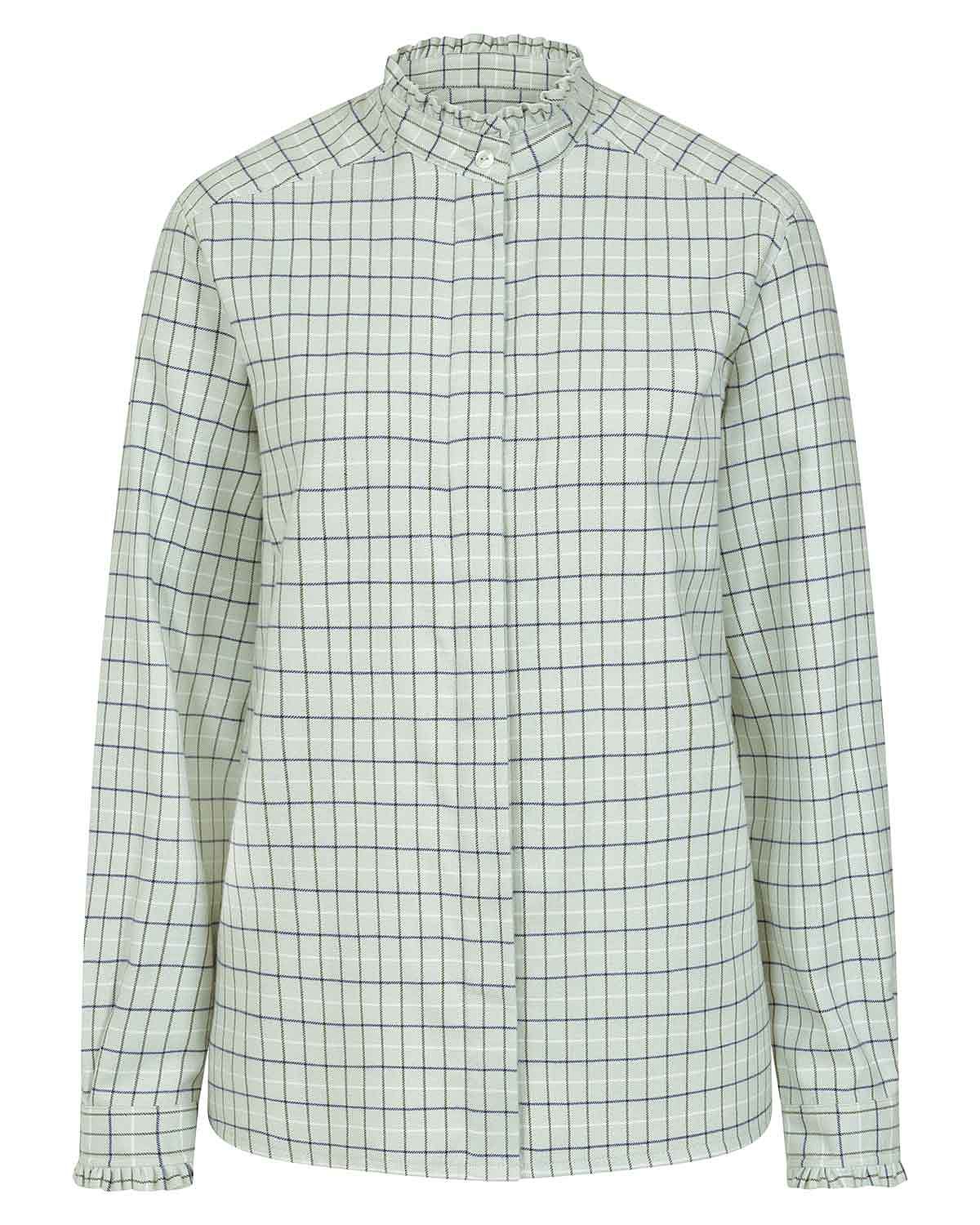 Bexley Checked Pure Cotton Long Sleeve Blouse - Image 3 - Country Collection