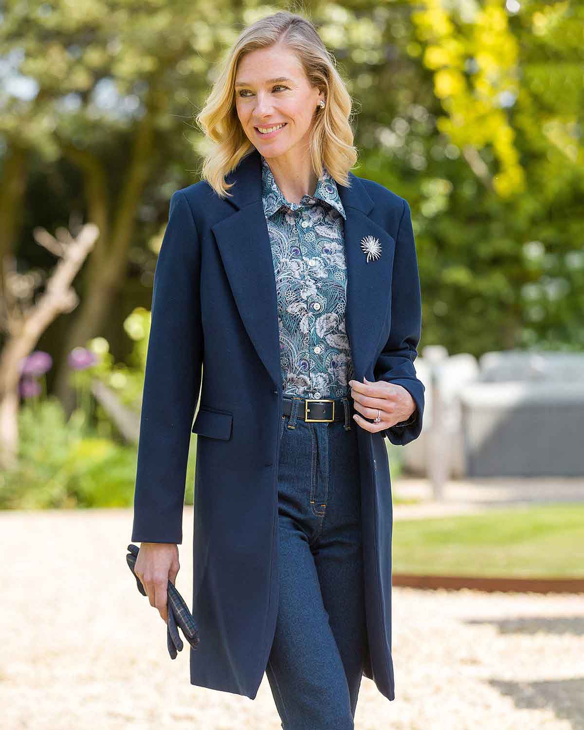 Cassandra Lined Coat - Midnight Blue - Country Collection
