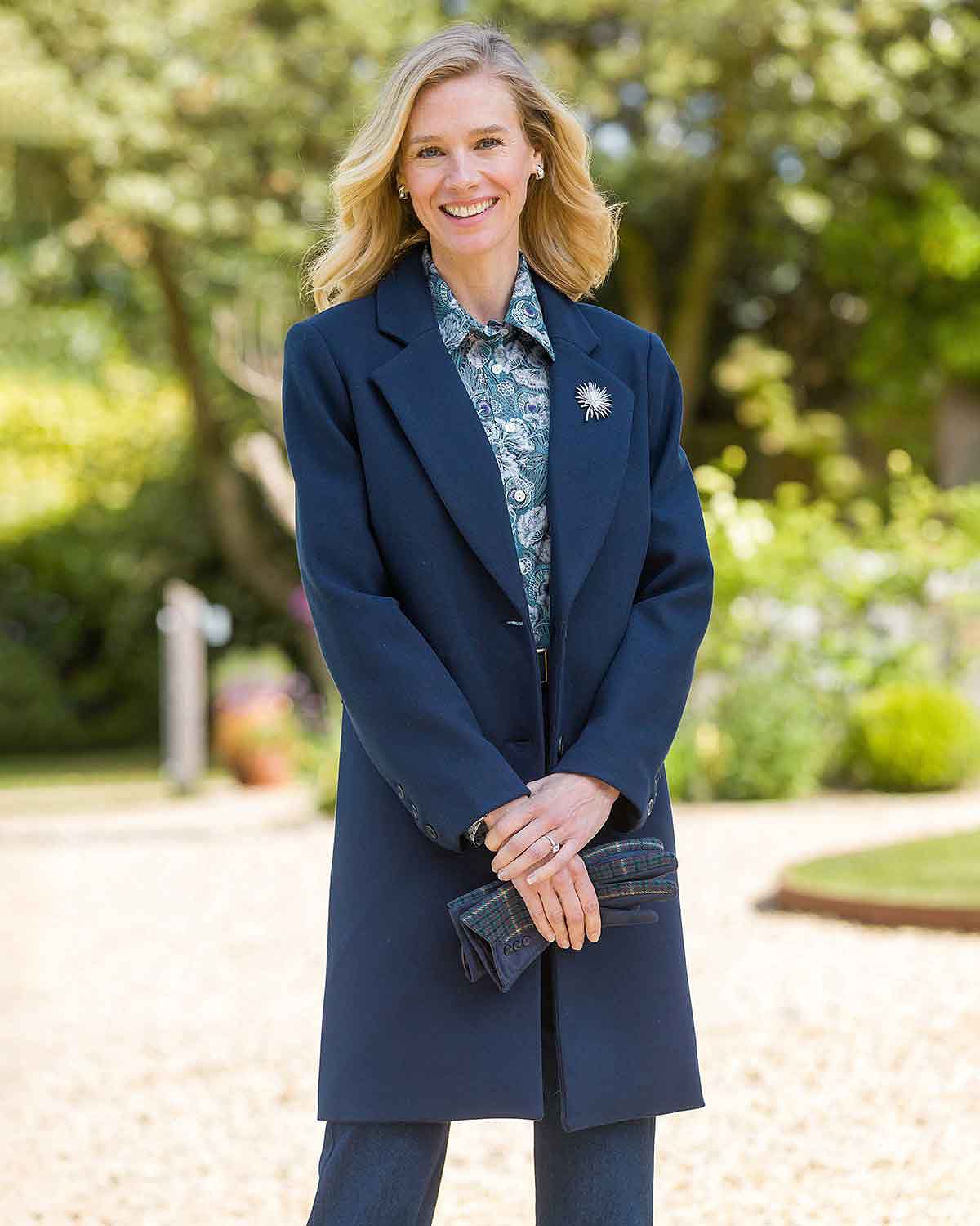 Cassandra Midnight Blue Lined Coat - Image 2 - Country Collection