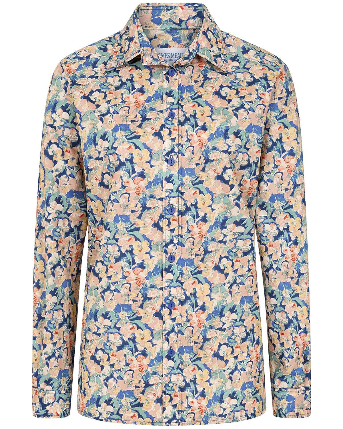 Salma Floral Pure Cotton Long Sleeve Blouse - Image 3 - Country Collection